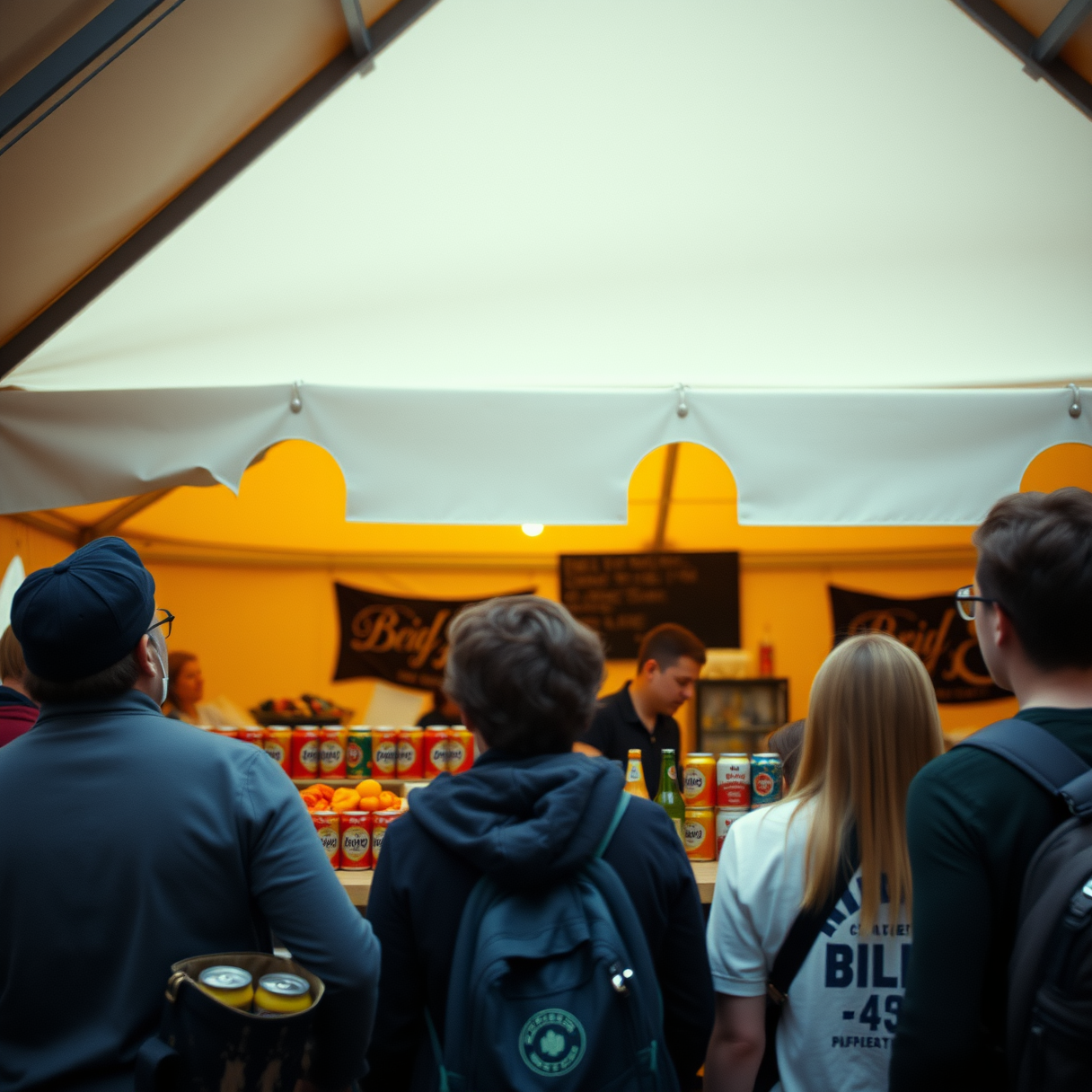 Foodsharing Stand auf deutschem Musikfestival mit Besuchern